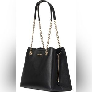 Kate Spade Medium Jordyn Leather Black Tote Shoulder Bag